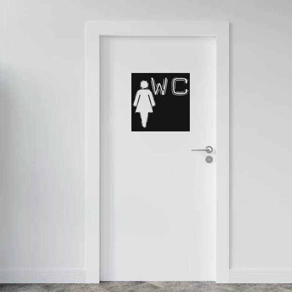 Sticker WC Dymo Dames