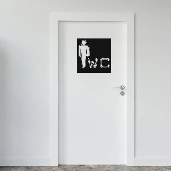 Sticker WC Dymo Hommes