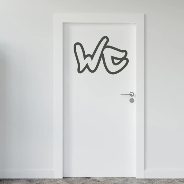 Sticker WC Graffiti Contour