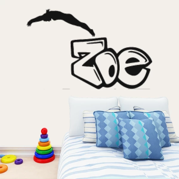 Sticker Zoé Graffiti Plongeon 2